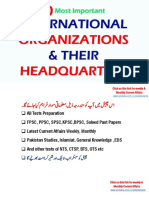 International Organizations & Headquarters by Prep4exams
