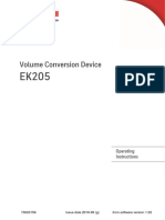 Volume Conversion Device: Operating Instructions