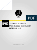 Indice de Precios de Materiales de Construcción Diciembre 2019