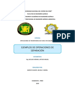 Ejemplos de operaciones de separación