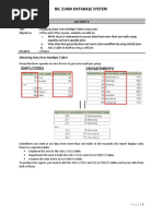 Bic 21404 Database System: Obtaining Data From Multiple Tables