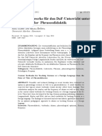 Aktuelle Lehrwerke Für Den Daf-Unterricht Unter Dem Aspekt Der Phraseodidaktik