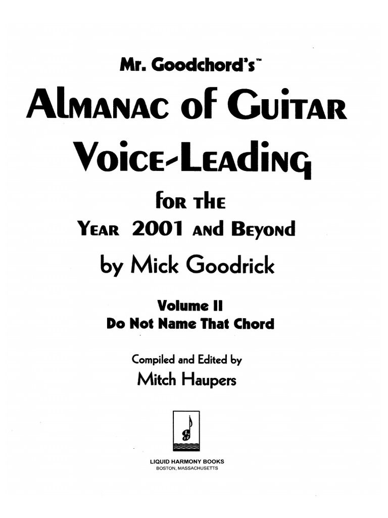 アート・デザイン・音楽 Almanac of Guitar Voice-Leading Vol. II Almanac of Guitar Voice-Leading Vol. II - Mick Goodrick | PDF