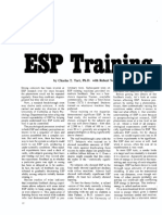 ESP Training: by Charles T. Tart, Ph.D. With Robert Neubert