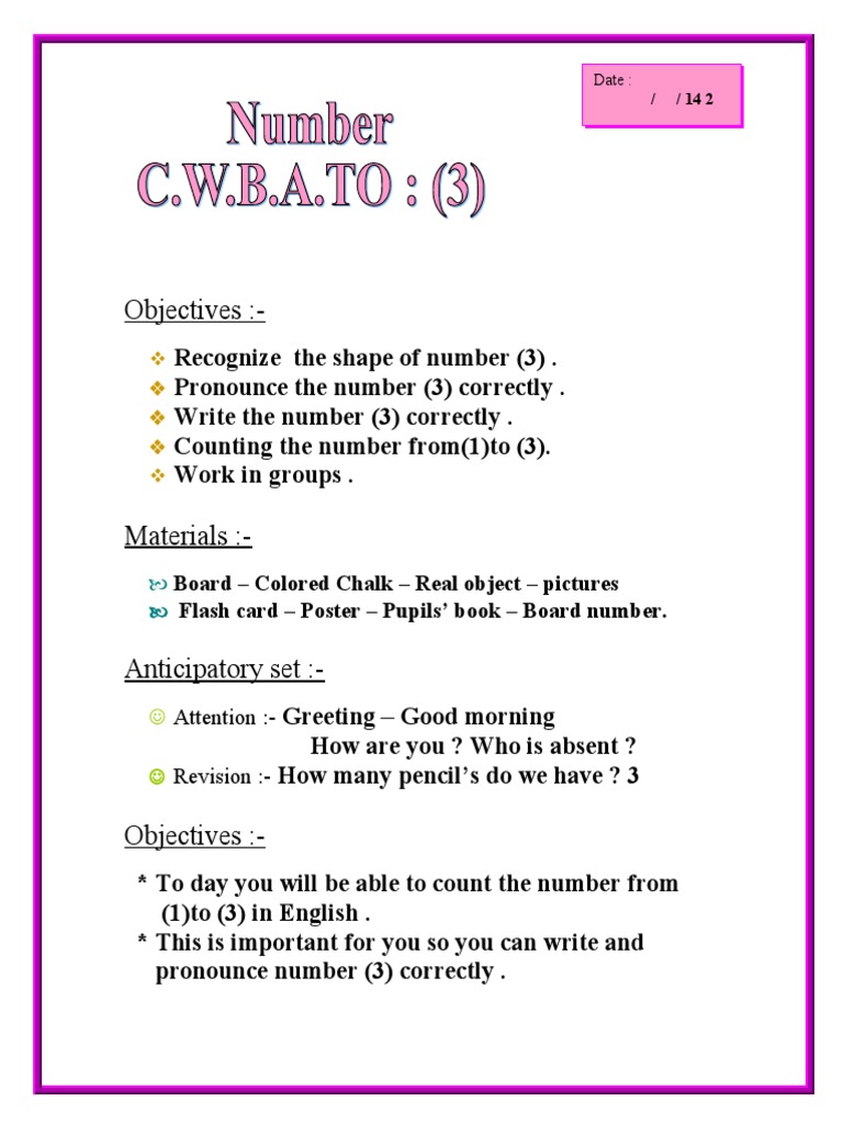 Objectives:-: Board - Colored Chalk - Real Object - Pictures Flash Card ...