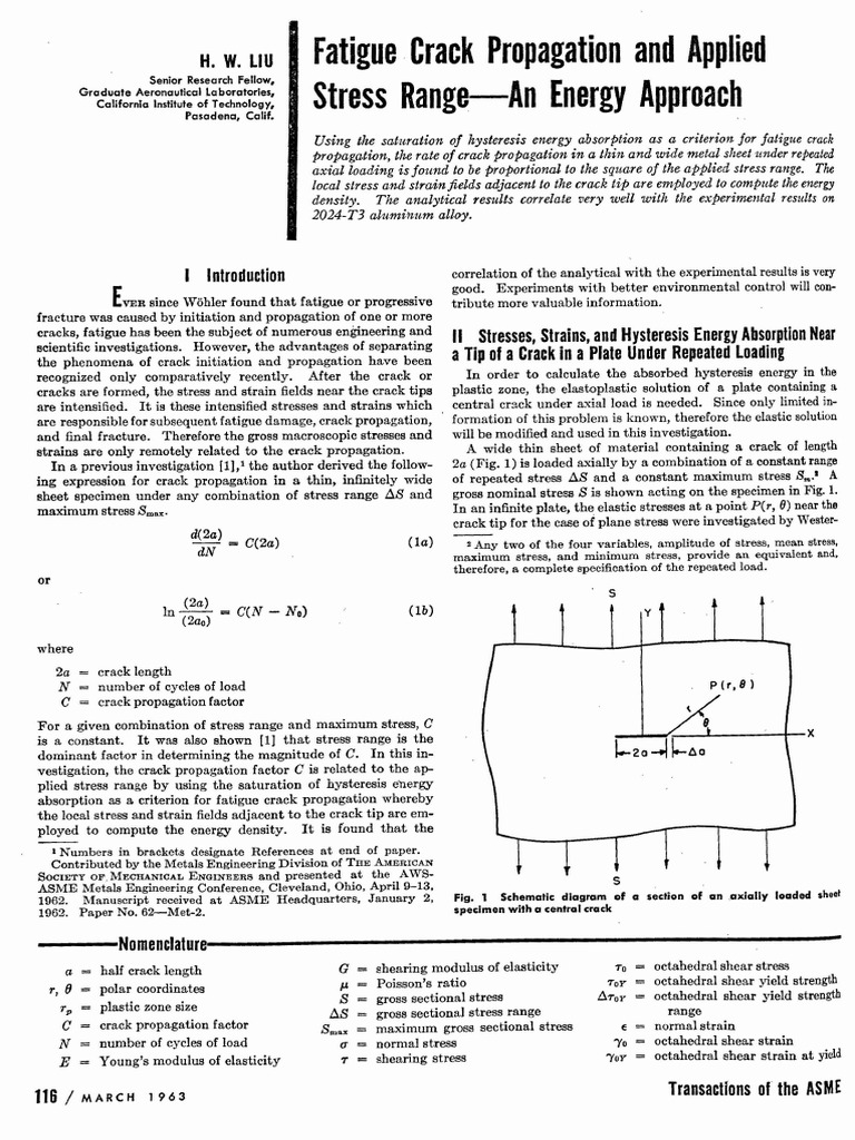 Fatigue Crack Propagation in Metals | PDF | Fracture Mechanics ...