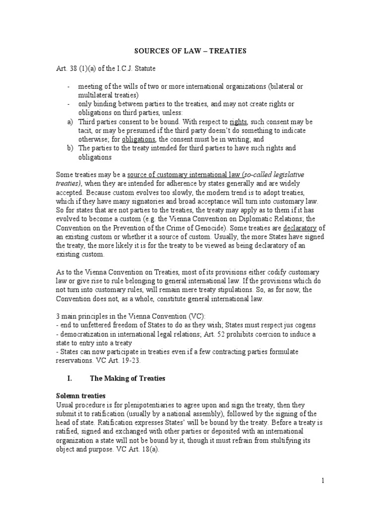 Understanding Treaty Law and Principles | PDF | Treaty | International Law