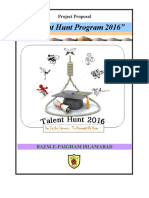 Talent Hunt Program 2016": Project Proposal