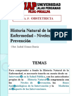 Clase 2 Historia Natural de La Enfermedad Niveles de Prevención
