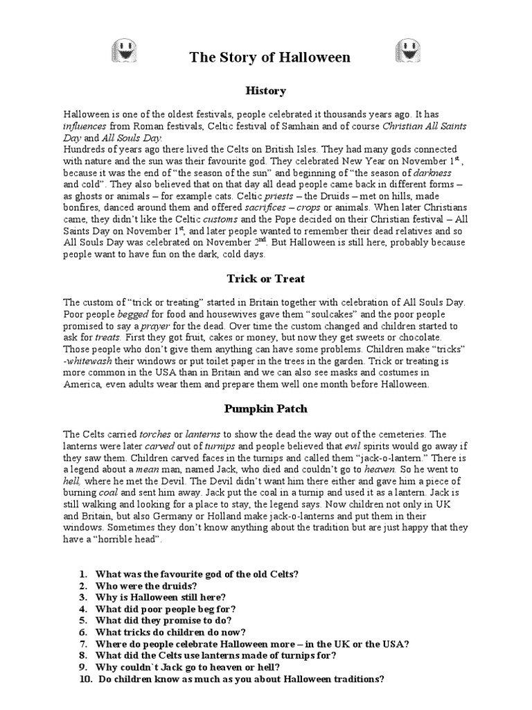 The History of Halloween 4 PDF Halloween Trick Or Treating