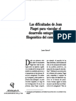 Ibarra, L. (1994) - Las Dificultades de Jean Piaget para Vincular El Desarrollo Ontogenético y Filogenético Del Conocimiento