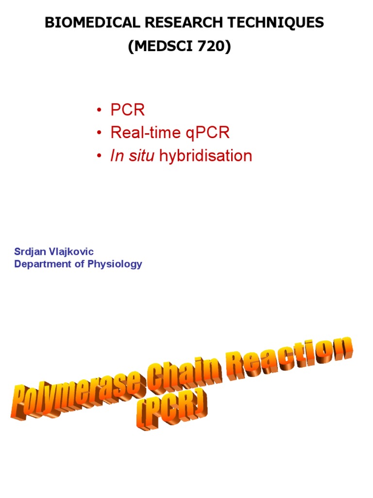 PCR RealTime QPCR in Situ Hybridisation Biomedical Research