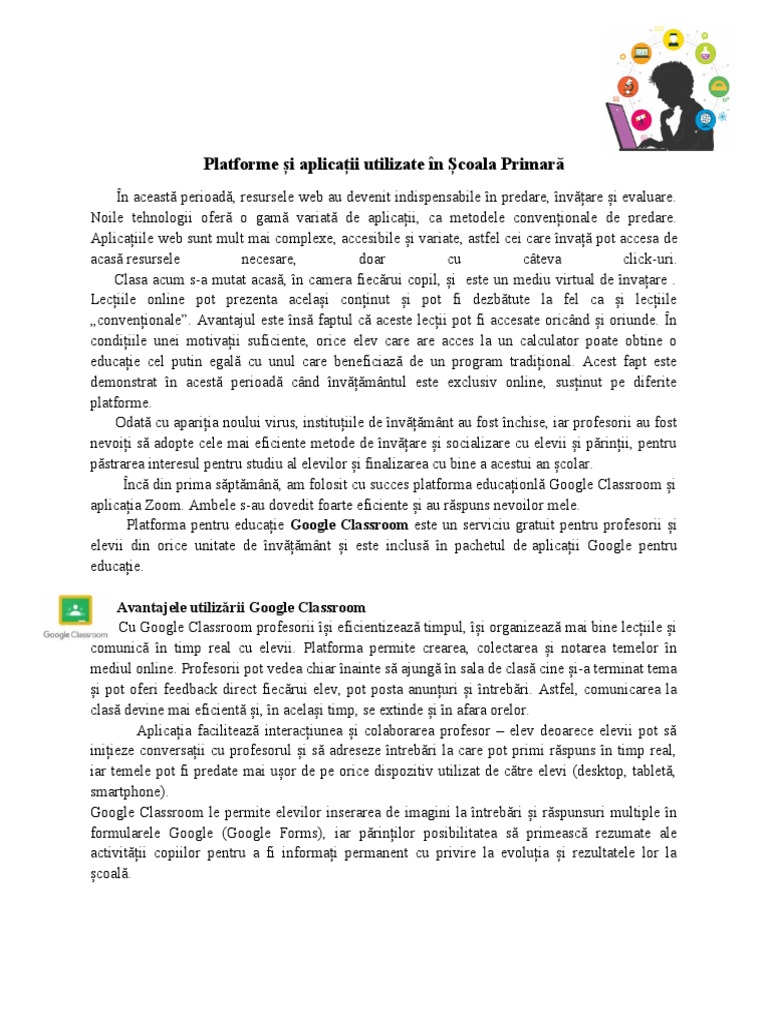 Platforme Si Aplicatii Educationale | PDF