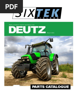 Deutz: Parts Catalogue | PDF | Cylinder (Engine) | Pump