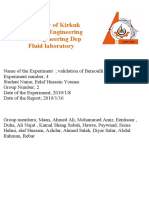 University of Kirkuk College of Engineering Civil Engineering Dep Fluid Laboratory