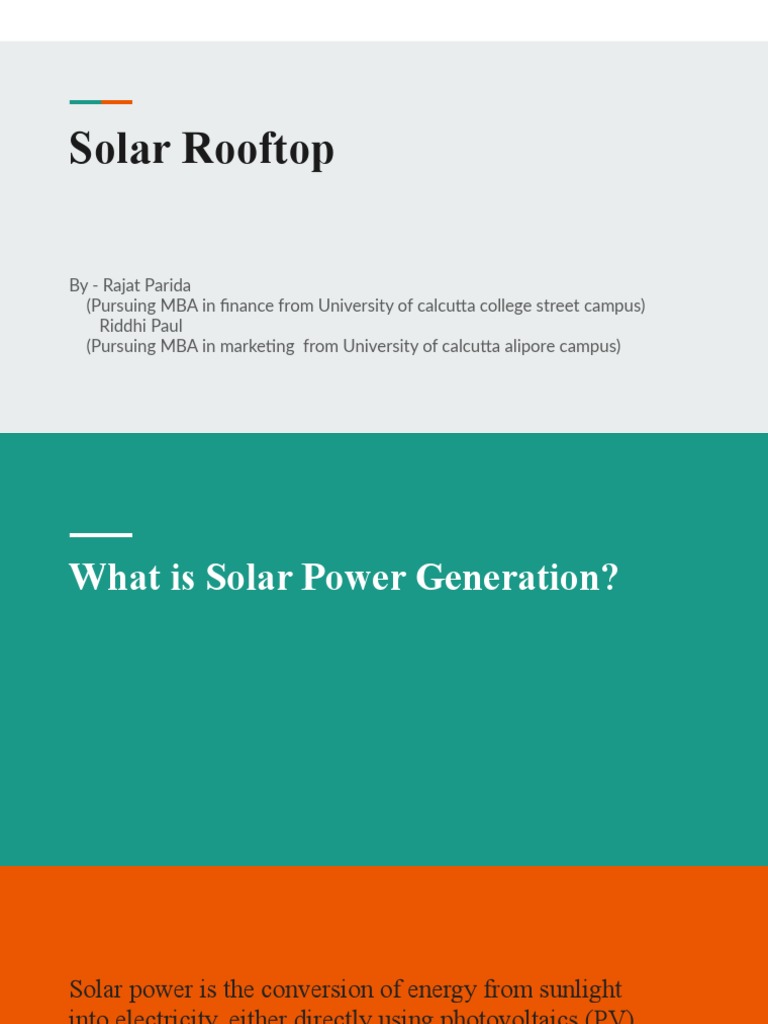 Solar Power Generation PDF Solar Power Photovoltaics
