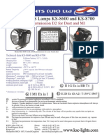 KSE-LIGHTS Lamps KS-8600 and KS-8700: Zone 0, Permission D2 For Dust and M1