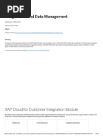 Integrations and Data Management: SAP Cloud For Customer Integration Module