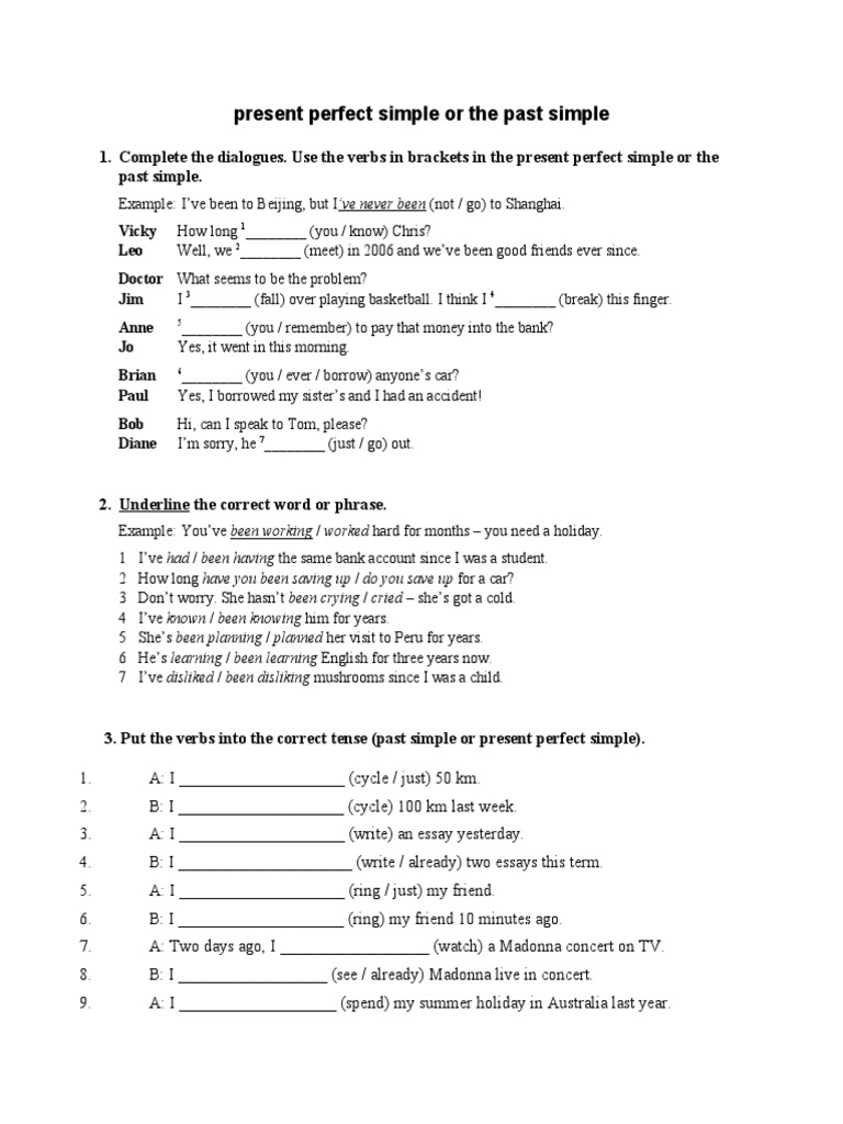 Present Perfect Simple Vs Past Simple Verb Linguistic Morphology