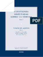 De Aquino, Tomás. Cuestiones Disputadas Sobre La Verdad I