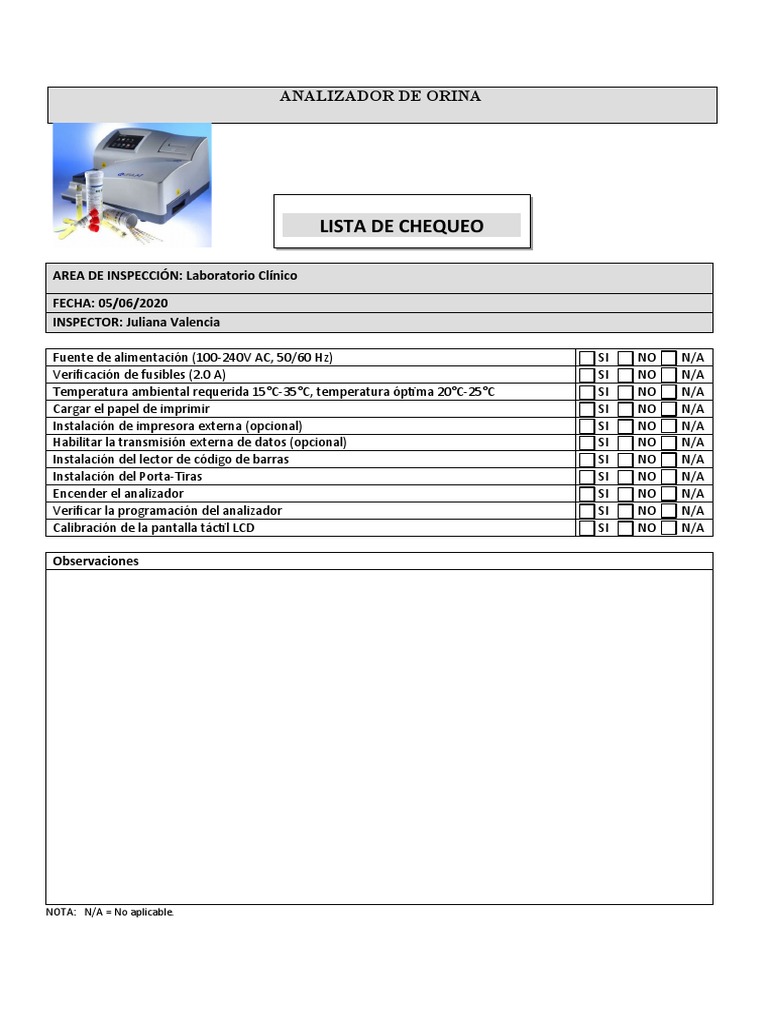 Formato Check List1 | PDF