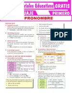 El Pronombre para Primer Grado de Secundaria