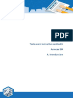 Texto Autoinstructivo Autocad Sesion 01 Introduccion PDF