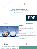 Sesion 12 Cambio Organizacional Importancia, Orígenes, Concepto, Reacciones, Fases, PDF