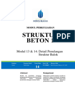 MODUL PERKULIAHAN: DETAIL PENULANGAN STRUKTUR BALOK