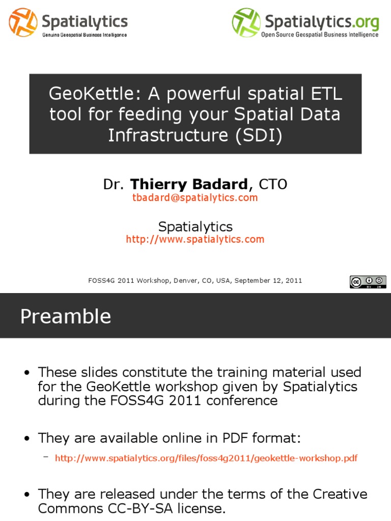 Unlocking Spatial Insights: An Introduction to GeoKettle  PDF  Databases  Geographic 