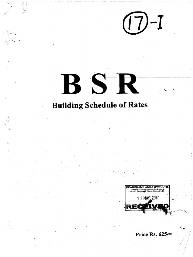 BSR Analysis for Building Rates 2025 | PDF | Building Technology ...