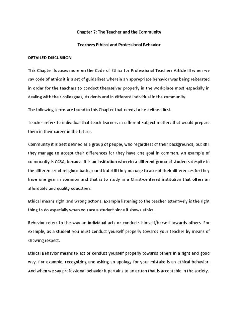 Chapter 7 The Teachers Mentorship