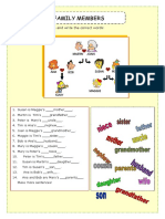 Family Members: Study This Family Tree and Write The Correct Words