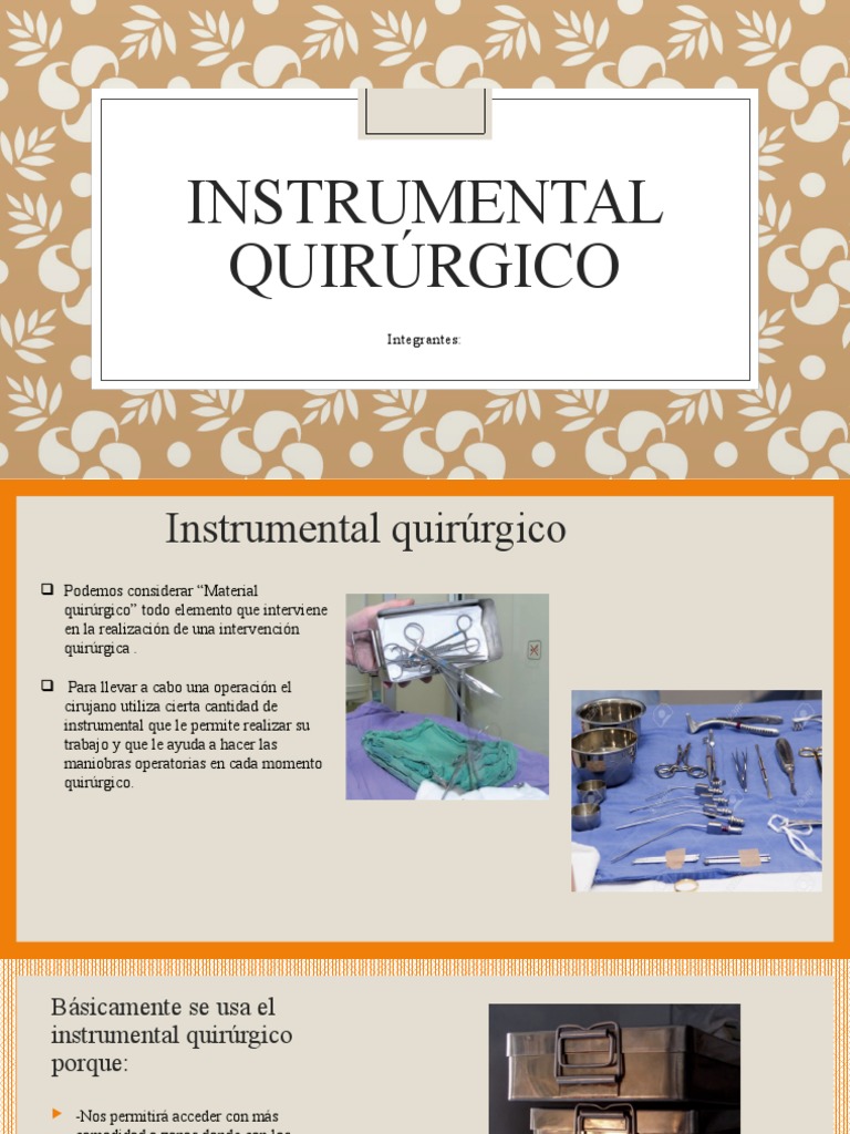 Tipos de Instrumental Quirúrgico | PDF | Cirugía | Especialidades Medicas