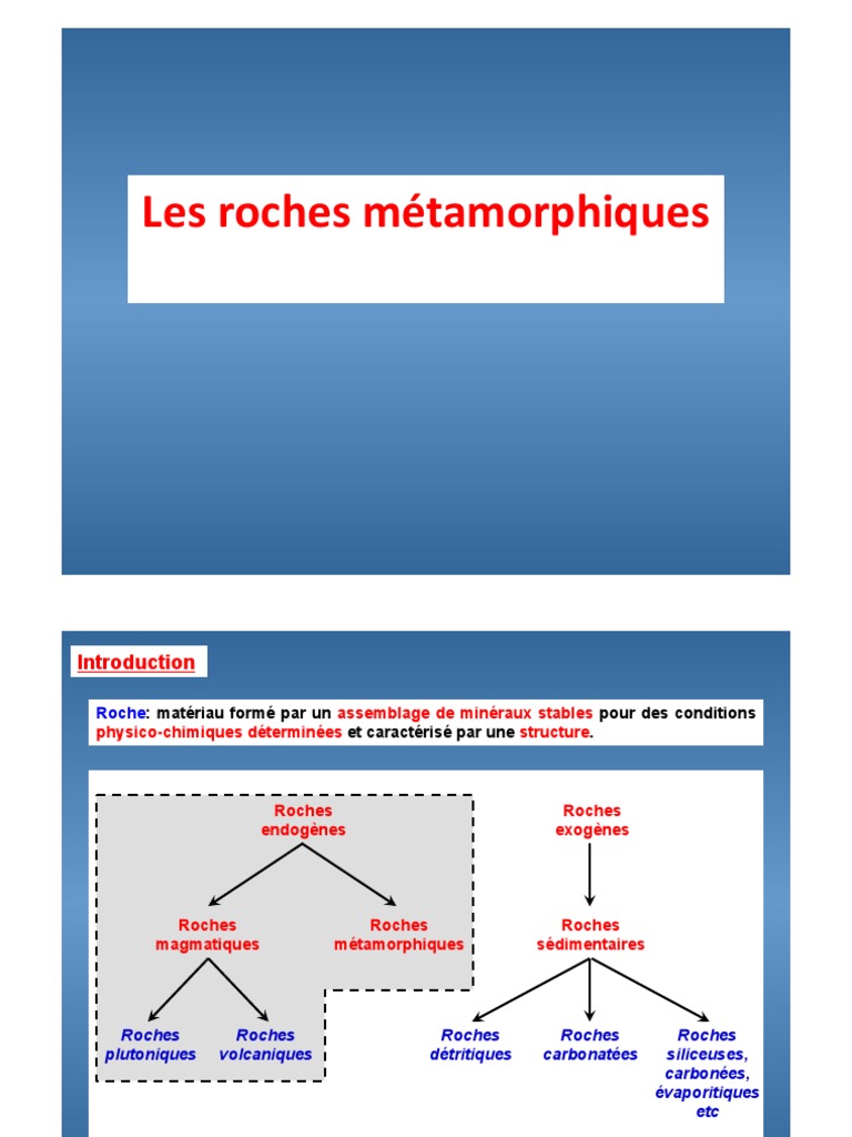 L1 CM4-Metamorphisme | PDF | Roche magmatique | Roche sédimentaire