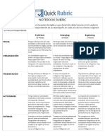 Notebook Rubric