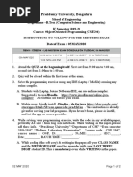 Presidency University, Bengaluru: Sem 4 - Cse 204 - Lab Midterm Exam Schedule On Tuesday, 5Th May 2020