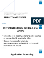 Stability Case Studies: Fda/Cder Sbia Redi Generic Drug Forum 2019 Frank Holcombe, Jr. & Nusrat Motlekar