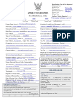 Application For Visa: Royal Thai Embassy, Dhaka