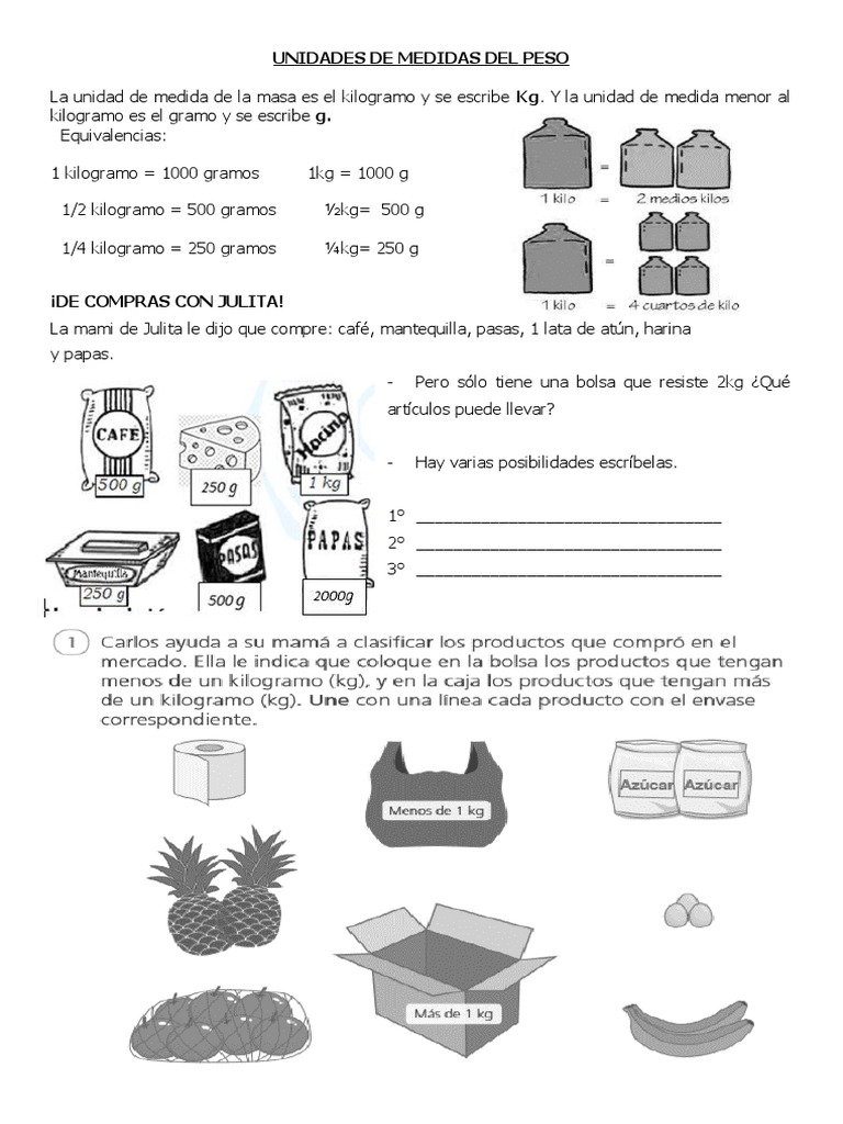 Unidad de Medidad de La Masa | PDF | Kilogramo | Reglas