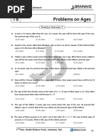 18 Problems On Ages: Practice Exercise I