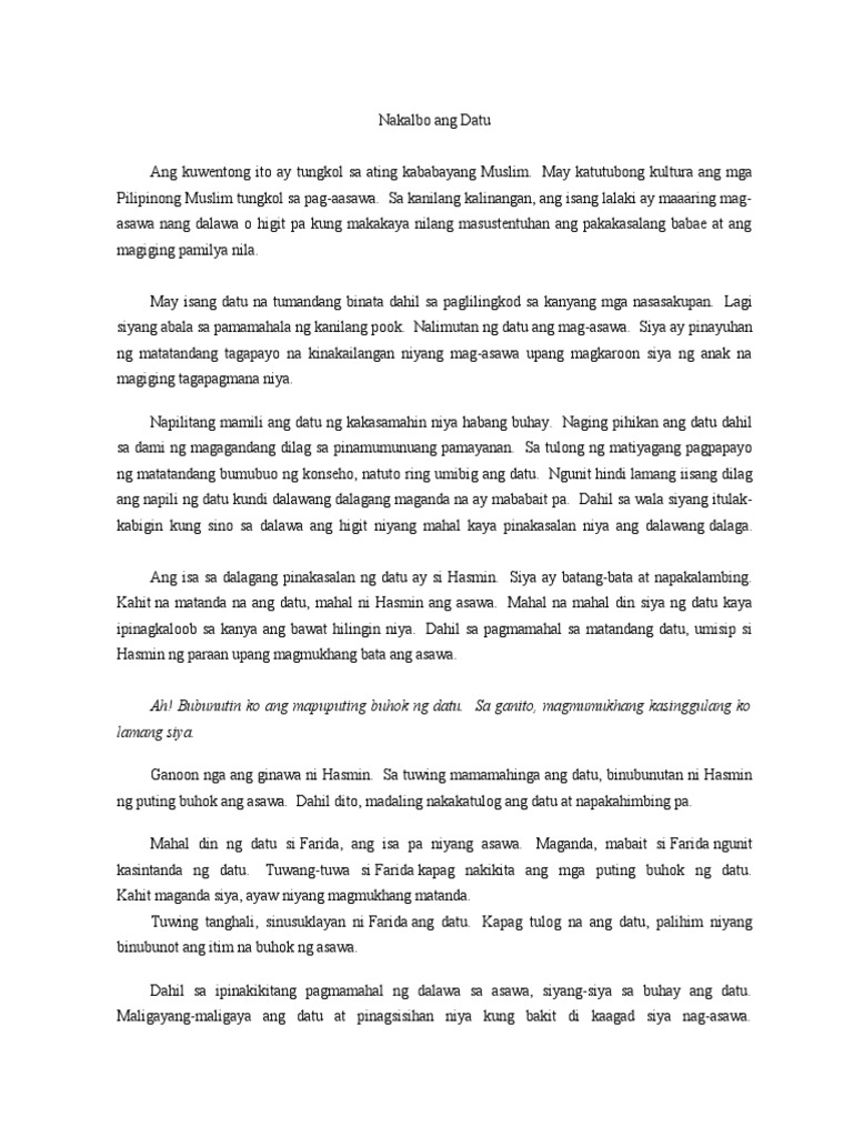 Nakalbo Ang Datu | PDF