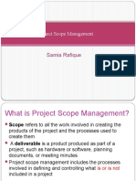 Project Scope Management: Samia Rafique
