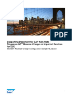 Supporting Document For SAP KBA Note - Singapore GST Reverse Charge On Imported Services For ECC