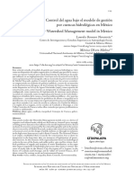 Control Del Agua Bajo El Modelo de Gestión Por Cuencas Hidrológicas en México PDF