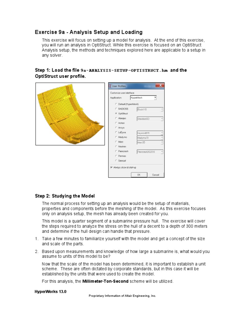 Exercise 9a - Analysis Setup and Loading | PDF | Strength Of Materials ...