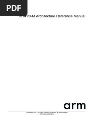Arm V8 M Architecture Reference Manual Pdf Copyright Patent