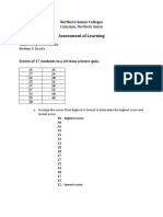 Assessment of Learning: Northern Samar Colleges