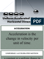 Uniform Accelerated Motion Horizontal Dimension