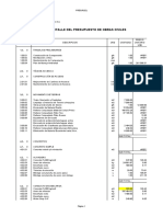 Presupuesto definitivo de presa Bamputañe